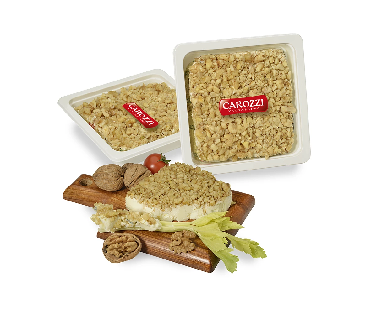 Gorgonzola Und Mascarpone Mit Walnüsse, 180 G - Carozzi Formaggi 1 Gorgonzola Und Mascarpone Mit Walnüsse, 180 G - Carozzi Formaggi
