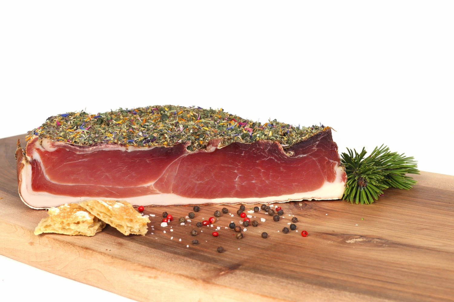 Kräuterschinkenspeck, 1/2 Form Vakuumiert, Ca. 1,65kg - Rinner Metzgerei 2 Kräuterschinkenspeck, 1/2 Form Vakuumiert, Ca. 1,65kg - Rinner Metzgerei – Bild 2