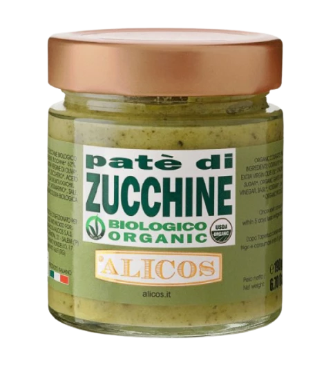 Zucchinicreme, Paté Aus Zucchini, BIO, 190g - Alicos 1 Zucchinicreme, Paté Aus Zucchini, BIO, 190g - Alicos