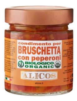 Tomaten-Paprika-Bruschetta, BIO, 190g - Alicos
