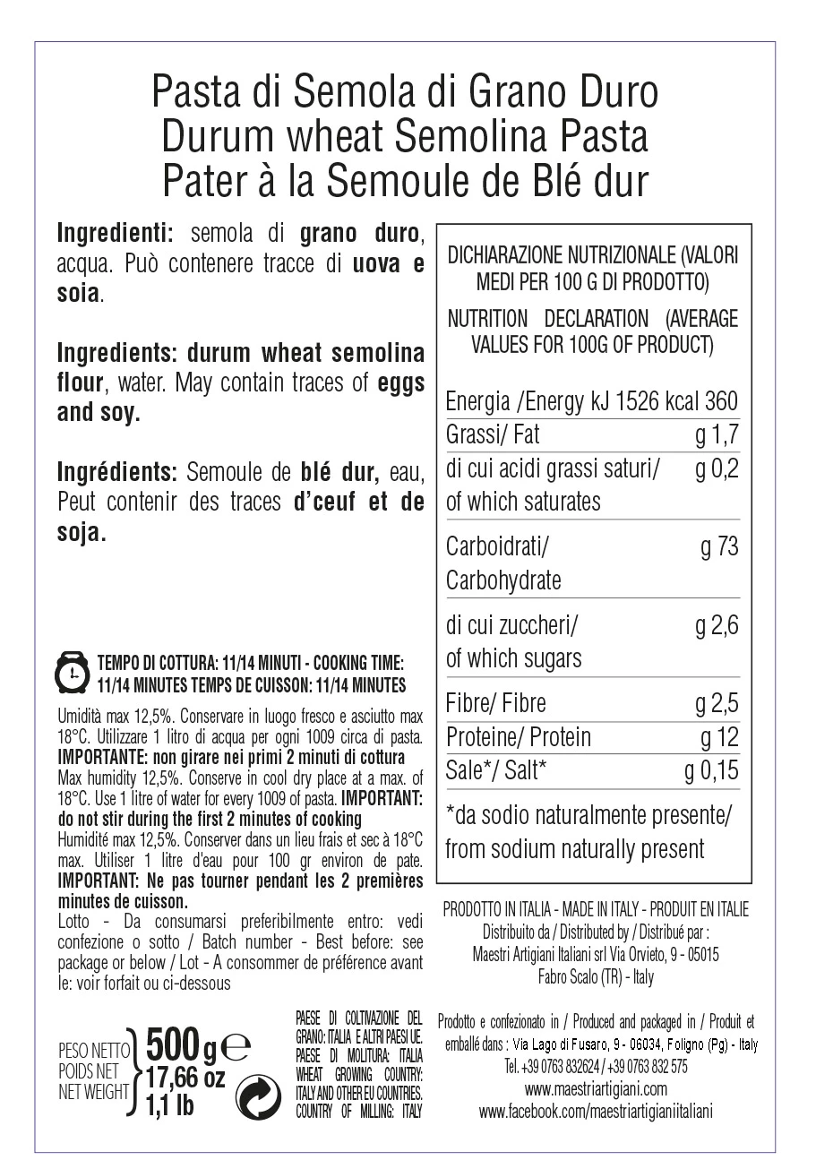 Gigli 500 G - Maestri Artigiani Italiani 2 Gigli 500 G - Maestri Artigiani Italiani – Bild 2