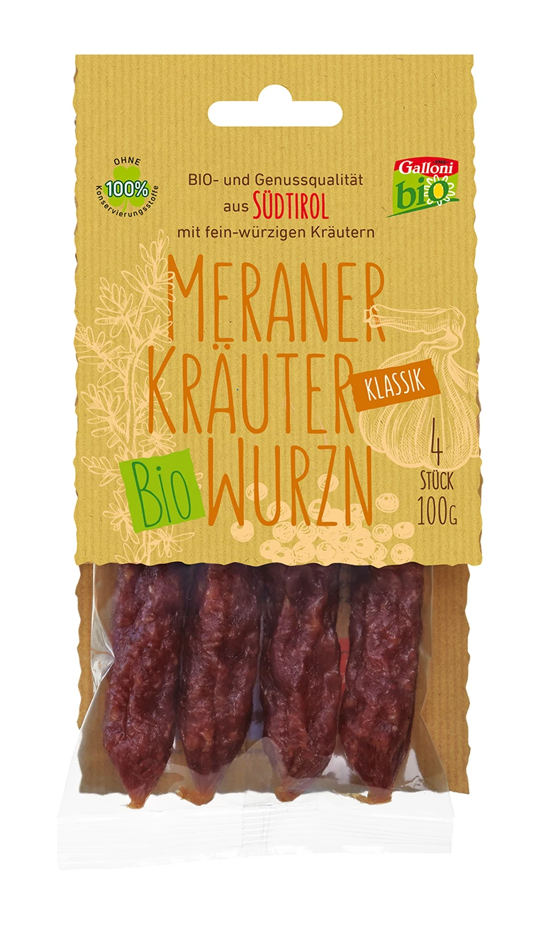 BIO Kräuterwurzn, "klassisch", 4 St., 100 G - Metzgerei Galloni 1 BIO Kräuterwurzn, "klassisch", 4 St., 100 G - Metzgerei Galloni