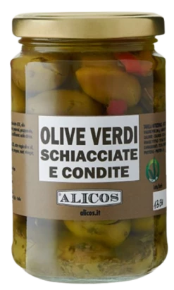 Grüne Oliven, Zerkleinert Und Gewürzt, 280g - Alicos