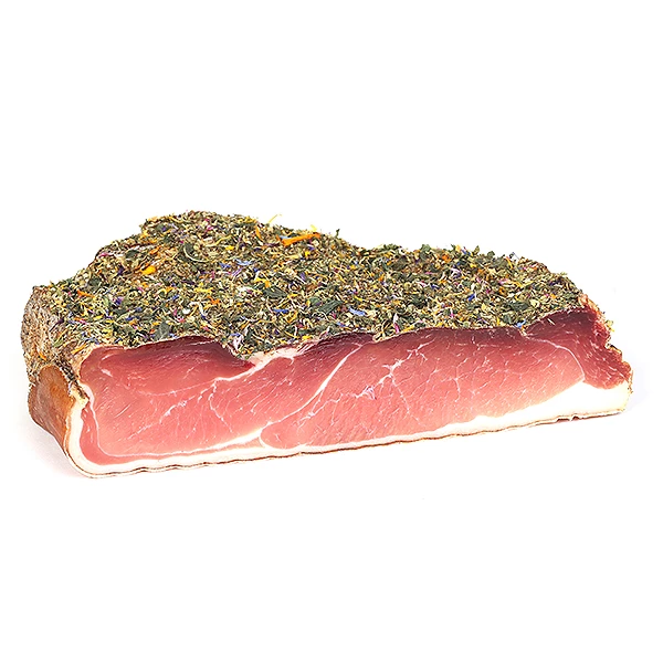 Kräuterschinkenspeck, 1/2 Form Vakuumiert, Ca. 1,65kg - Rinner Metzgerei 1 Kräuterschinkenspeck, 1/2 Form Vakuumiert, Ca. 1,65kg - Rinner Metzgerei