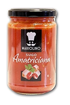 Amatriciana, Tomatensauce Mit Tomaten Und Bauchspeck, 314 Ml - Mariolino
