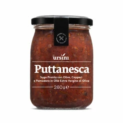 Sugo Alla Puttanesca, Tomatensauce Mit Kapern Und Oliven Mit Kräutern, 260 G - Ursini