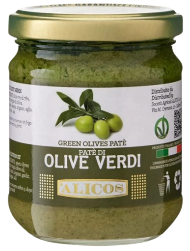Paste Aus Grünen Oliven, 180g - Alicos 1 Paste Aus Grünen Oliven, 180g - Alicos
