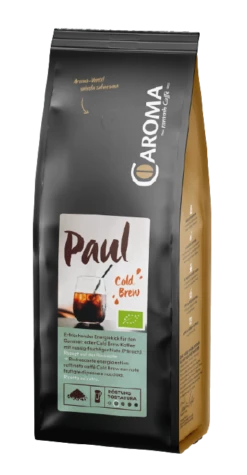 Paul, 100% Arabica, COLD BREW Kaffee Bio, 250g, Gemahlen - Caroma - LETZTE STÜCKE!!