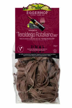 Teroldego-Bandnudeln, Mit Rotweingeschmack, 330 G - Eggerhof