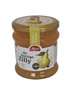 Neue Produkte 2 Fruchtaufstrich "die Kurvige Zilly" - Birnen, 340ml - Moser KG Bäckerei
