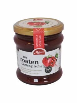 Fruchtaufstrich "die Roaten Gartengitschen" - Erdbeer- Ribis, 340ml - Moser KG Bäckerei
