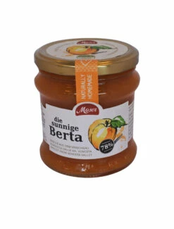 Neue Produkte 15 Fruchtaufstrich "die Sunnige Berta" - Vinschger Marille - Moser KG Bäckerei