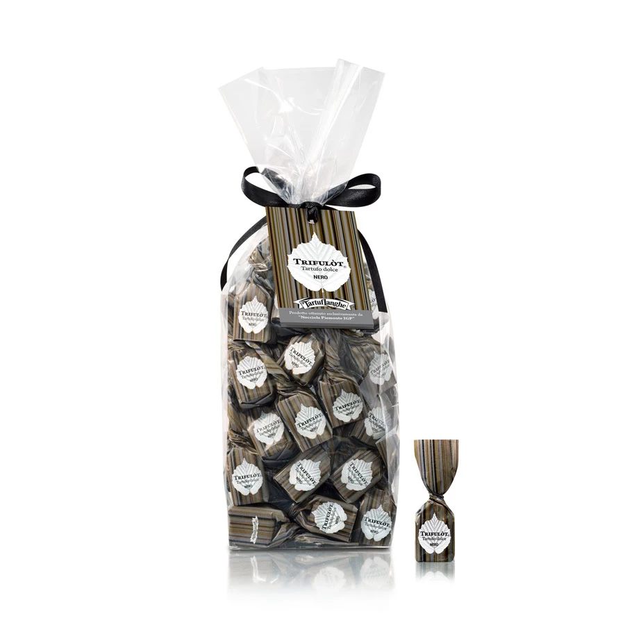 Trifulot Süße Schwarze Trüffel-Pralinen Mit Haselnuss Des Piemont IGP, 200g - Tartuflanghe 1 Trifulot Süße Schwarze Trüffel-Pralinen Mit Haselnuss Des Piemont IGP, 200g - Tartuflanghe