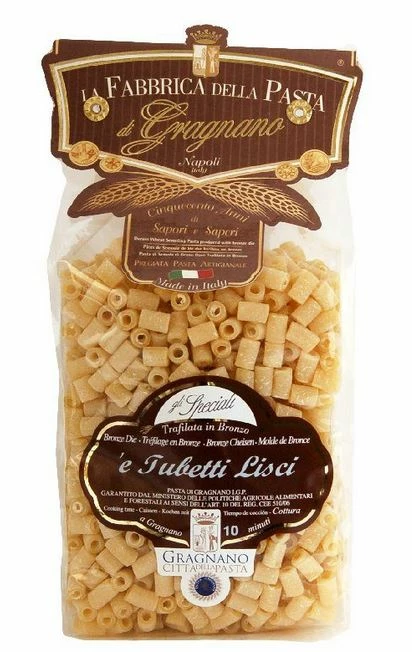 La Fabbrica Della Pasta Di Gragnano Tubetti Lisci IGP - Exzellente, Kleine Nudeln Aus Neapel, 500g 1 La Fabbrica Della Pasta Di Gragnano Tubetti Lisci IGP - Exzellente, Kleine Nudeln Aus Neapel, 500g